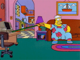 Homer working from home