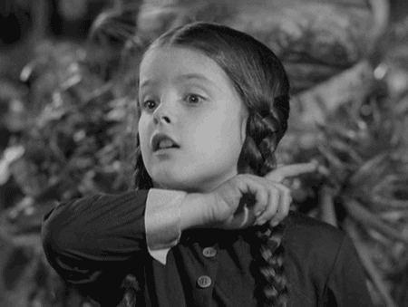 Little girl indicating you're dead without an app